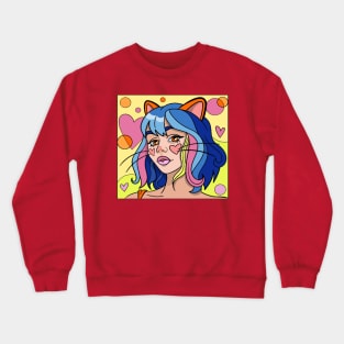 Stylish anime girl Crewneck Sweatshirt